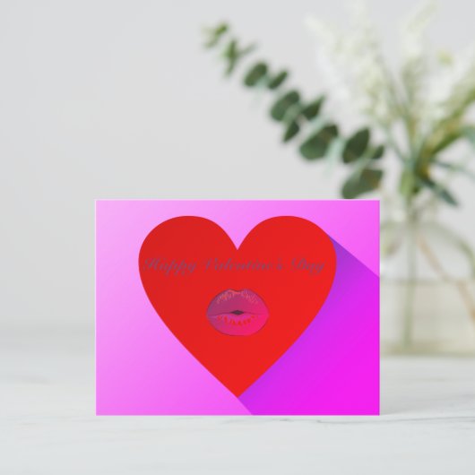 Carte Postale Heureuse Sainte-Valentin (Debout devant)