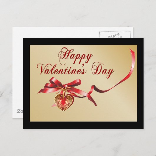 Carte postale Heureuse Sainte-Valentin (Devant / Derrière)