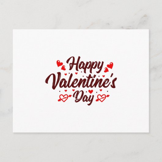 Carte Postale Heureuse Sainte-Valentin (Devant)