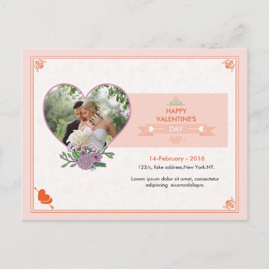 Carte postale Heureuse Sainte-Valentin (Devant)