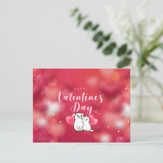 Carte Postale Heureuse Sainte-Valentin (Debout devant)