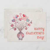 CARTE POSTALE HEUREUSE SAINTE-VALENTIN (Devant / Derrière)