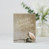 Carte Postale Heureuse Sainte-Valentin avec Rose (Debout devant)