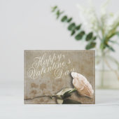 Carte Postale Heureuse Sainte-Valentin avec Rose (Debout devant)