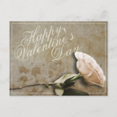 Carte Postale Heureuse Sainte-Valentin avec Rose (Devant)