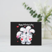 Carte postale Heureuse Sainte-Valentin Bunnies (Debout devant)