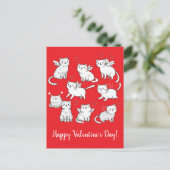 Carte postale Heureuse Sainte-Valentin Cats Angels (Debout devant)