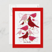 Carte postale Heureuse Sainte-Valentin Coeurs Insé (Devant / Derrière)