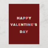 CARTE POSTALE HEUREUSE SAINTE-VALENTIN COLORÉ (Devant)