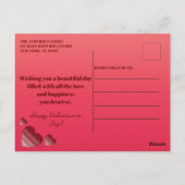 Carte Postale Heureuse Sainte-Valentin de Red Heart (Dos)