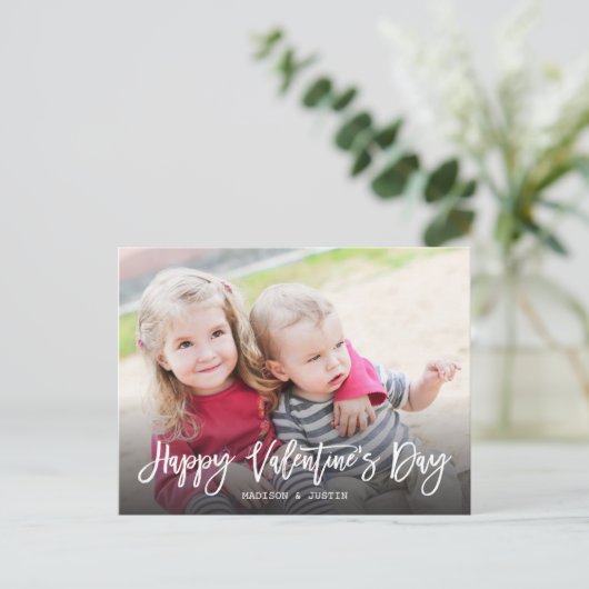 Carte postale Heureuse Sainte-Valentin de script t (Debout devant)