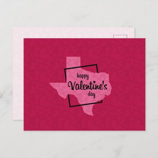 Carte Postale Heureuse Sainte-Valentin de Texas Postcard (Devant / Derrière)