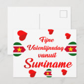 Carte Postale Heureuse Sainte-Valentin du Suriname (Devant / Derrière)