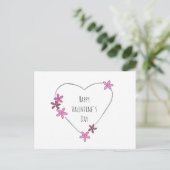 Carte postale Heureuse Sainte-Valentin Flower Hear (Debout devant)
