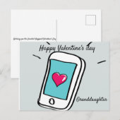 Carte Postale Heureuse Sainte-Valentin Grandgirl (Devant / Derrière)