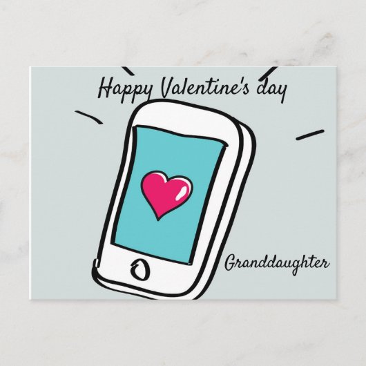 Carte Postale Heureuse Sainte-Valentin Grandgirl (Devant)