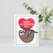 Carte Postale Heureuse Sainte-Valentin | Jote Sloth (Debout devant)