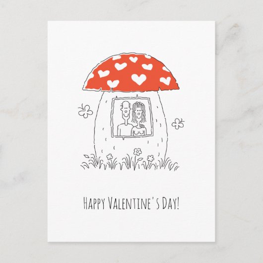 Carte Postale Heureuse Sainte-Valentin Les amateurs de champigno (Devant)