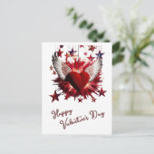 Carte Postale Heureuse Sainte-Valentin Red Heart (Debout devant)