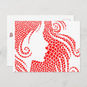 Carte Postale Heureuse Sainte-Valentin Red Hearts (Devant / Derrière)