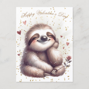 Carte Postale Heureuse Sainte-Valentin Sloth