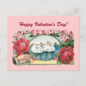 Carte postale Heureuse Sainte-Valentin Swans (Devant)
