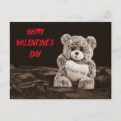Carte postale Heureuse Sainte-Valentin Teddy Bear (Devant)