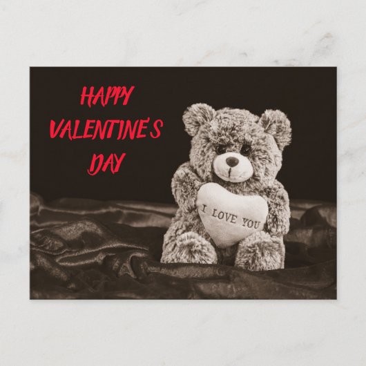Carte postale Heureuse Sainte-Valentin Teddy Bear (Devant)