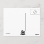 Carte Postale Heureuse sorcière Silhouette Halloween (Dos)