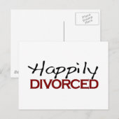 Carte Postale Heureusement Divorcé (Devant / Derrière)