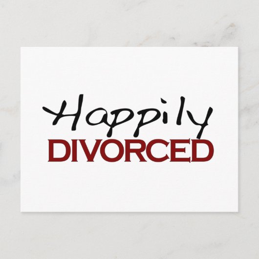Carte Postale Heureusement Divorcé (Devant)