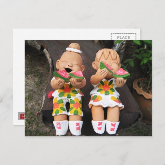 Carte Postale Heureux (Devant / Derrière)