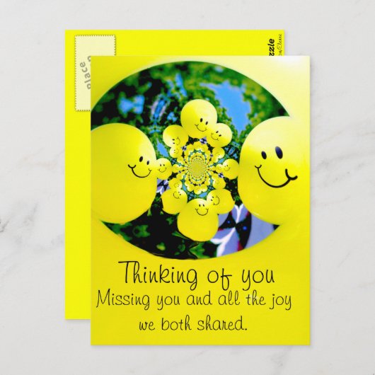 Carte Postale Heureux...._ (Devant / Derrière)