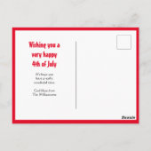 Carte Postale HEUREUX 4 JUILLET L'indépendance patriotique améri (Dos)