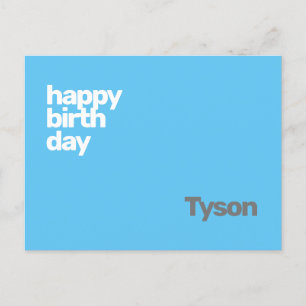 Carte Postale heureux Anniversaire minimal simple moderne