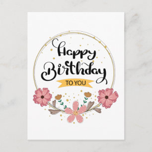 Carte Postale heureux anniversaire pour toi