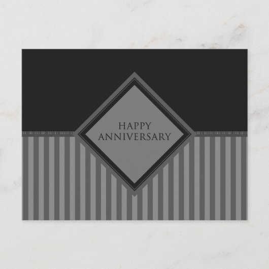 Carte Postale heureux anniversaire rayures (Devant)