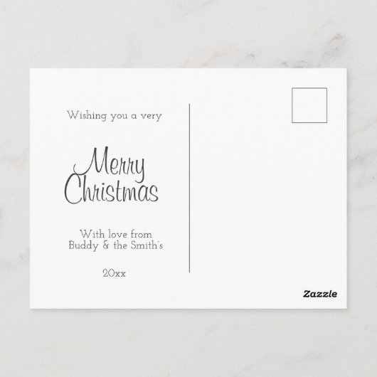 Carte Postale Heureux Chiot de vacances (Dos)