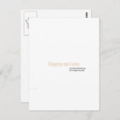 Carte Postale Heureux comme je suis (Devant / Derrière)