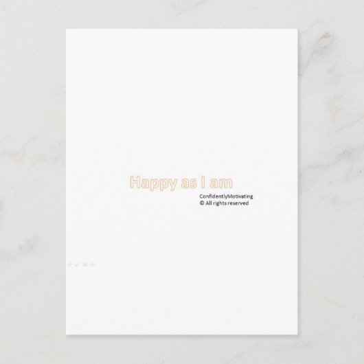 Carte Postale Heureux comme je suis (Devant)