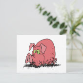 Carte Postale Heureux comme un cochon dans la boue (Debout devant)