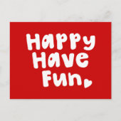 Carte Postale Heureux de s'amuser (Devant)