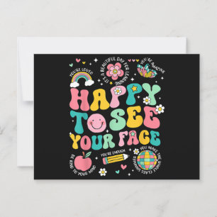 Carte Postale Heureux De Voir Votre Visage Professeur Étudiant D