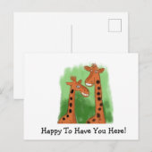 Carte Postale Heureux De Vous Avoir Ici (Devant / Derrière)