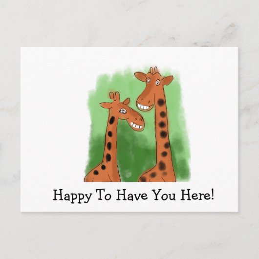 Carte Postale Heureux De Vous Avoir Ici (Devant)