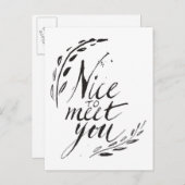 Carte Postale Heureux de vous rencontrer  (Devant / Derrière)