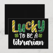 Carte Postale Heureux d'être bibliothécaire École Saint Patrick' (Devant / Derrière)