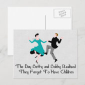 Carte Postale Heureux d'être sans enfants (Devant / Derrière)