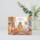 Carte Postale Heureux Diwali (Debout devant)