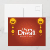 Carte Postale Heureux Diwali (Devant / Derrière)